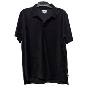 Vintage Turquoise Terry Cloth Short Sleeve Polo Shirt